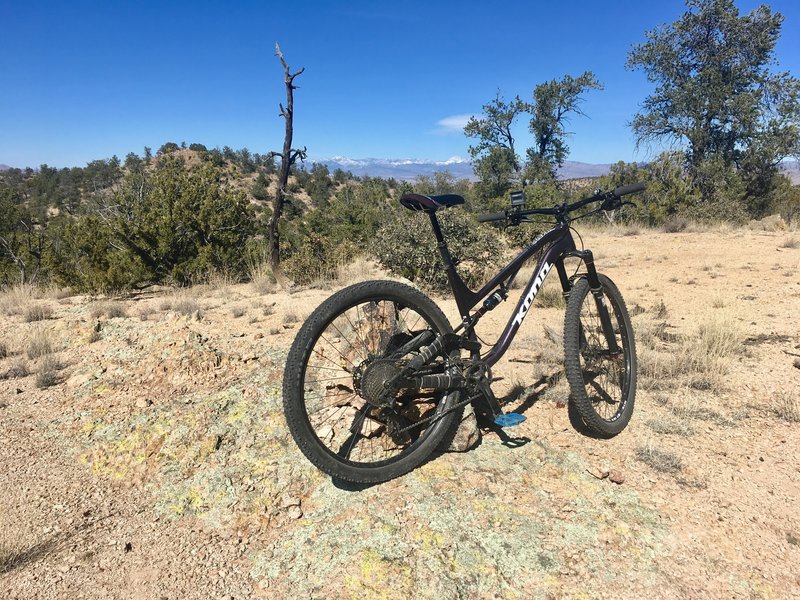 Enjoy beautiful vistas of the snow-capped Mogollon range as you ride this section of the Burro Norte.