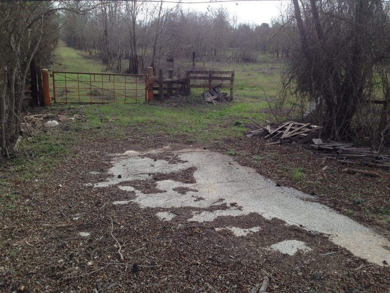 The west end of A Trail is marked by this gate.