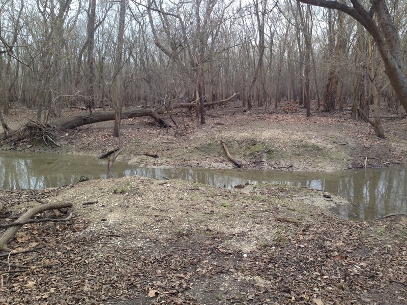 The east end of A Trail is marked by Turkey Creek.