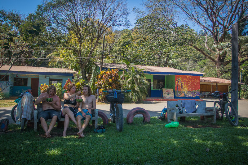 Playa Islita is a colorful, bright, artsy town with a lush green park that's perfect for watermelon breaks.