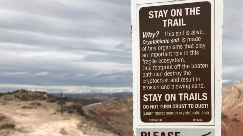 Please stay on the trail.