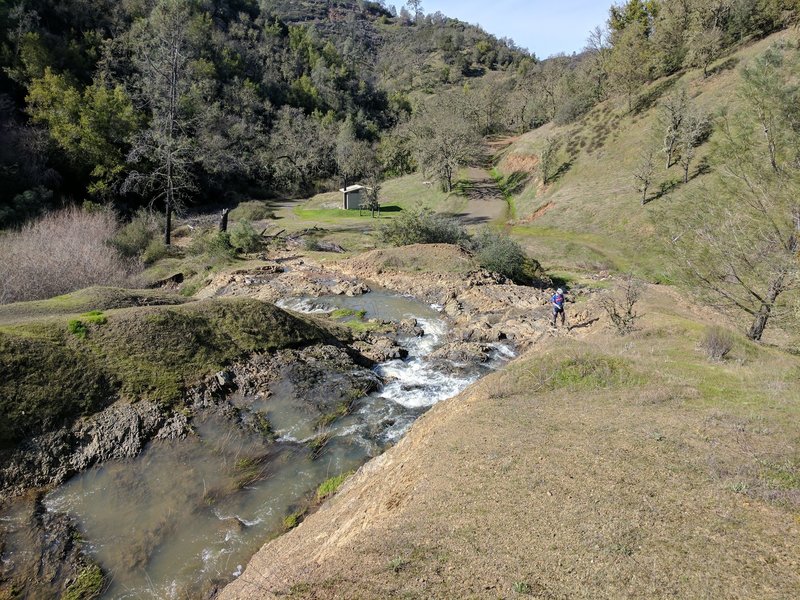 Just off trail near Kelly Lake, climb the hill and look back toward Coit Road to enjoy this view.