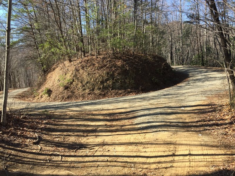 This is just one of a 'zillion switchbacks you'll encounter along Maple Sally Road.