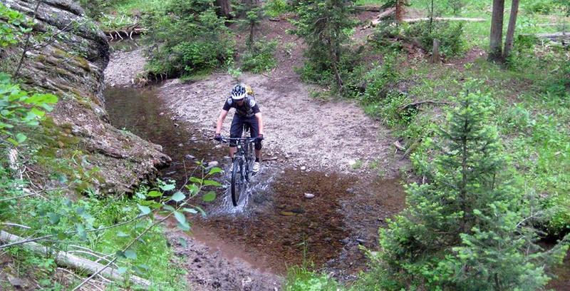 Navigate this water-crossing (among others) on the Decoster Trail.