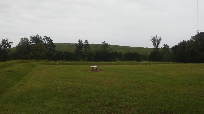 Atop the lower landfill mound, it's nice and grassy.