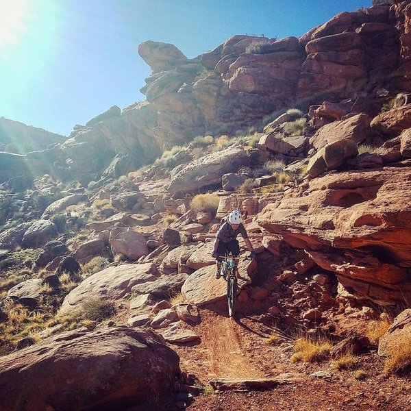 Navigate lots of gnarly rock gardens on the way down Captain Ahab.