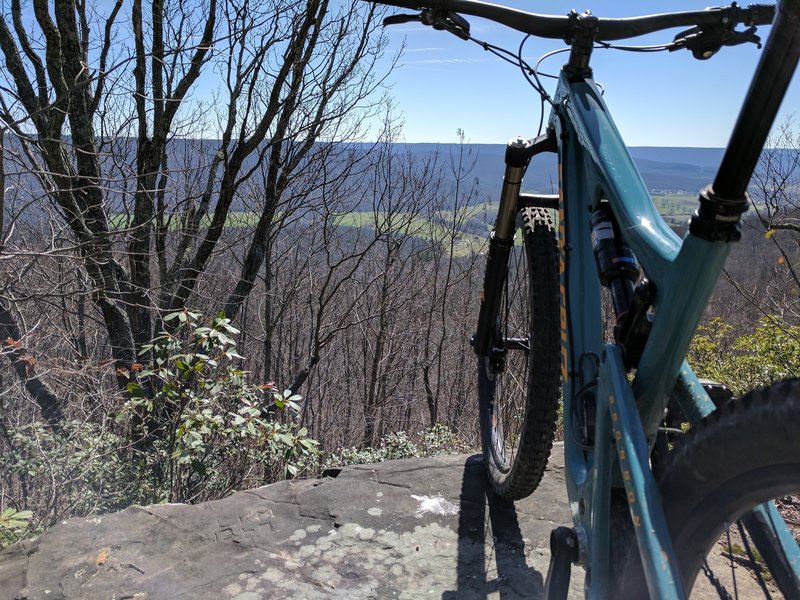 Enjoy this overlook from a bluff along the Sewanee Perimeter Loop.