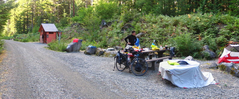 Alice Creek Campsite is a worthy respite from a day of summer riding.
