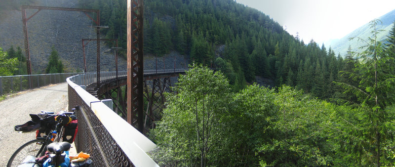 Enjoy phenomenal views from the trestle along the John Wayne Trail.