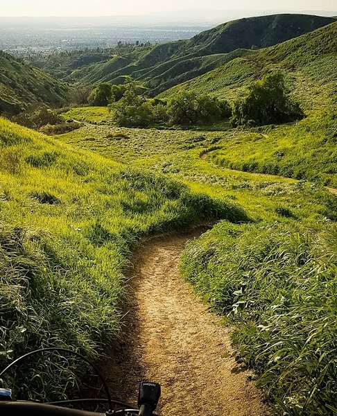 Looking westward from the trailhead, enjoy a phenomenal view down the valley.