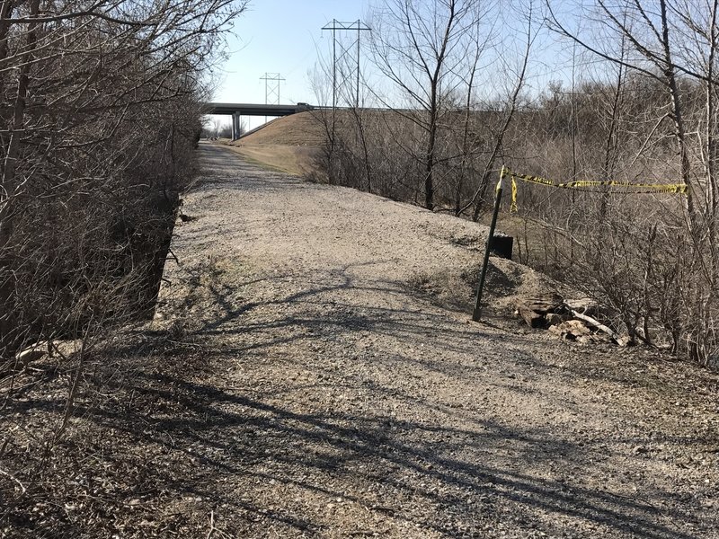 Use caution near the trail's wash outs.