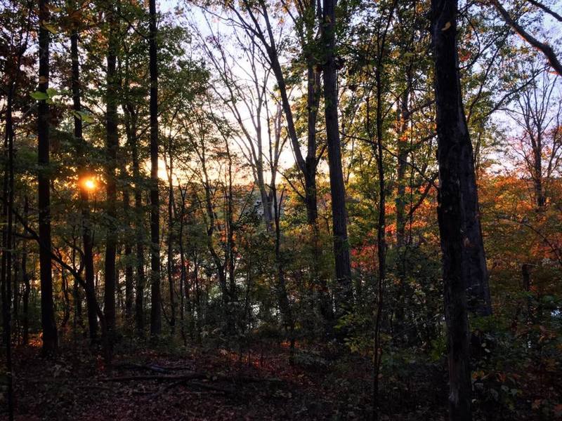 The sun sets over the Catawba River along the North Main Loop.