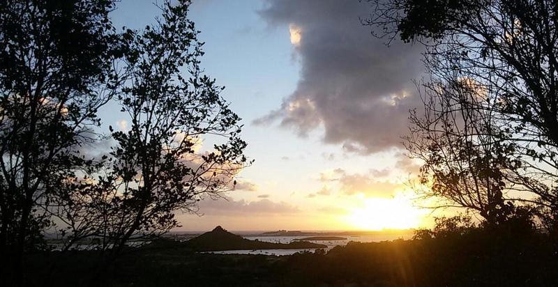 Enjoy the view of the lagoon after completing the hard climb... Did you bring a beer?