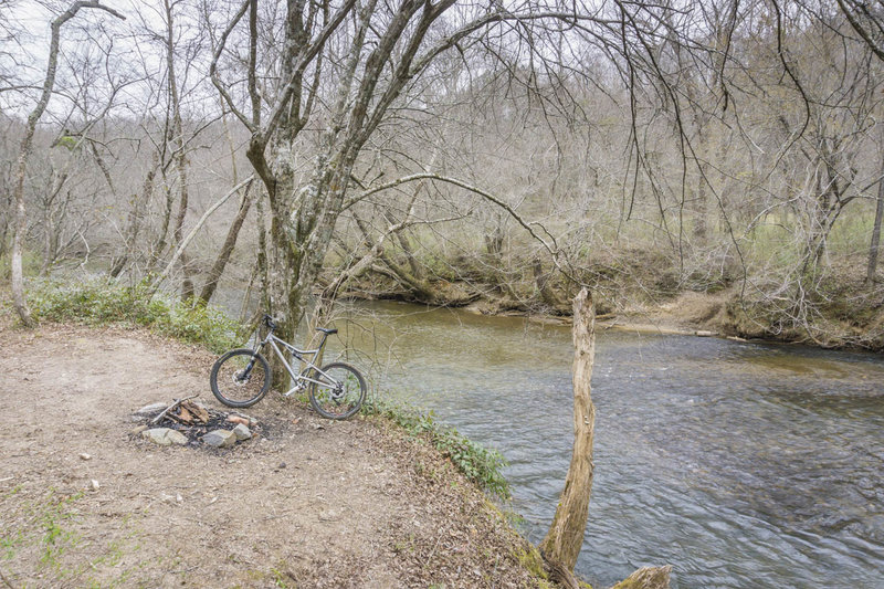 Fording the Etowah River may require a swim!