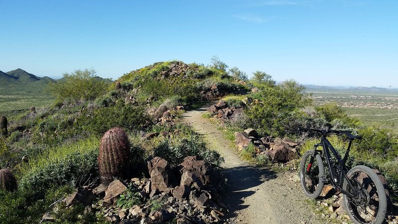 The Sidewinder Trail overlooks the valley to the southwest, offering amazing views.