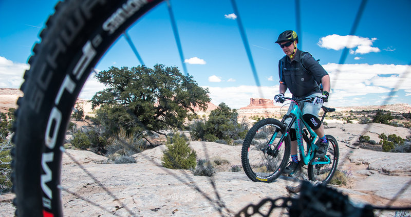 Navajo Rocks offers phenomenal slickrock and even better views.