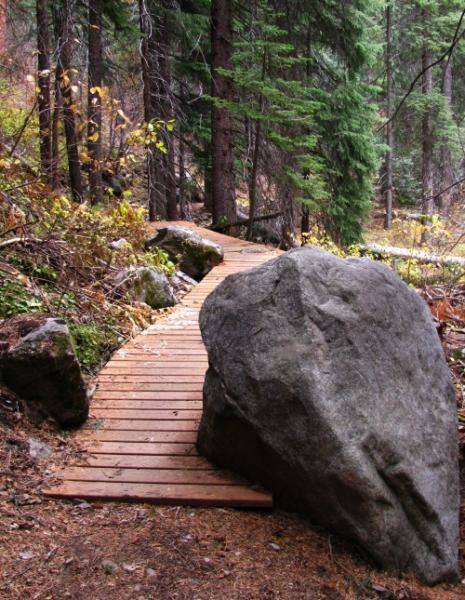 Goose Creek's wooden deck is primarily functional, but it's a beautiful design too.