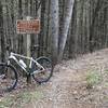 Keep your eyes peeled for this sign marking the trailhead for the West Fork Trail in the Tanasi Trail System.