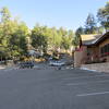 The shuttle drop off in winter is located at the post office.