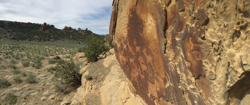 Petroglyphs at the trail intersection - make sure to be respectful!