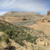 Descending into the canyon for some steep slopes and cliff exposure on Palisade Rim.