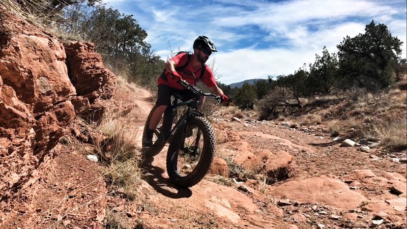 He's loving the tight singletrack at Golden!