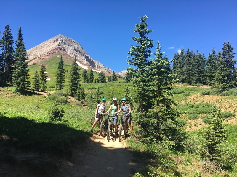 Engineer Mountain Trail leads riders right past its namesake.