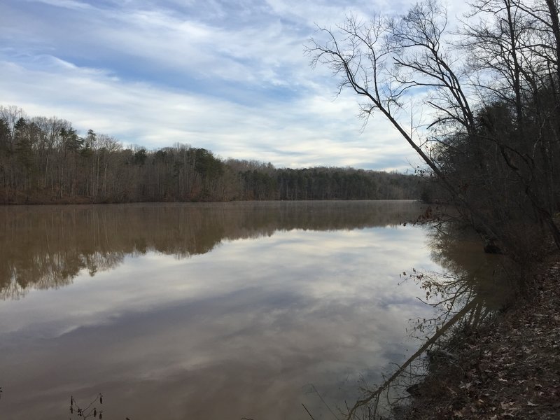 Enjoy a beautiful view of Salem Lake from its southern shores.