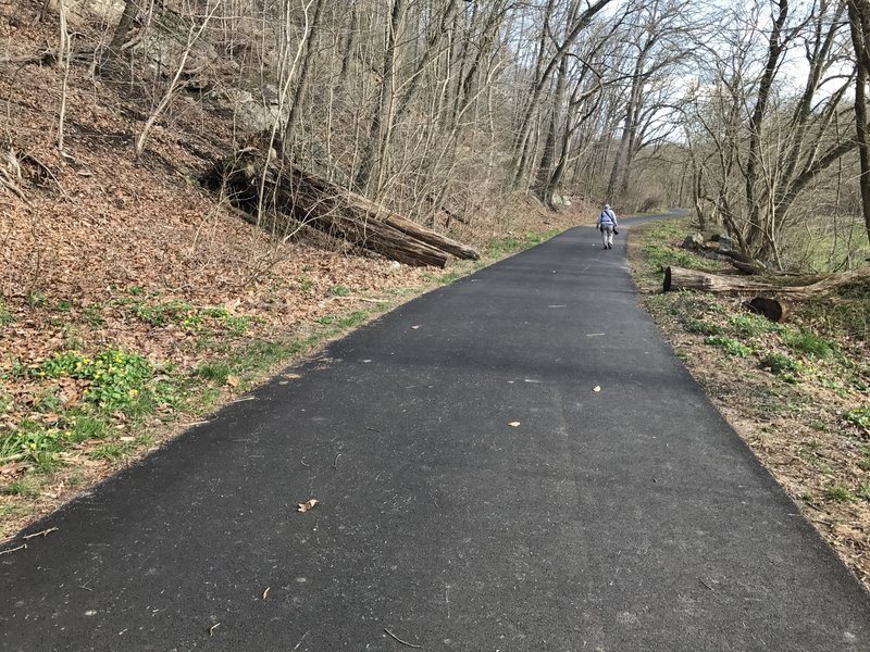 There's a new section of paved trail stretching from Thompson's Bridge to Rockland Road on the Brandywine Trail.