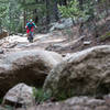 A rider gets after it on the Boulder Creek descent!