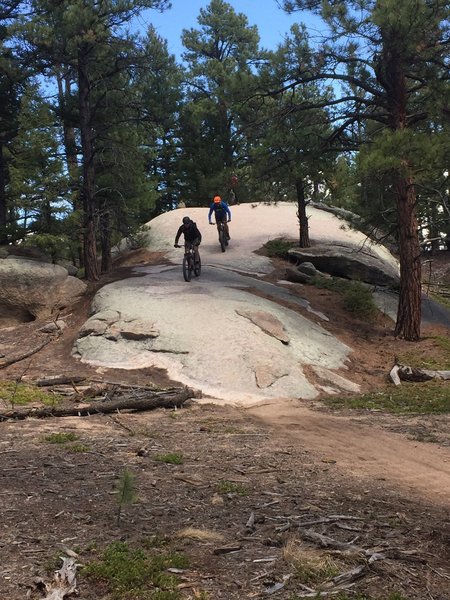 One of several huge granite boulders on Little Scraggy.