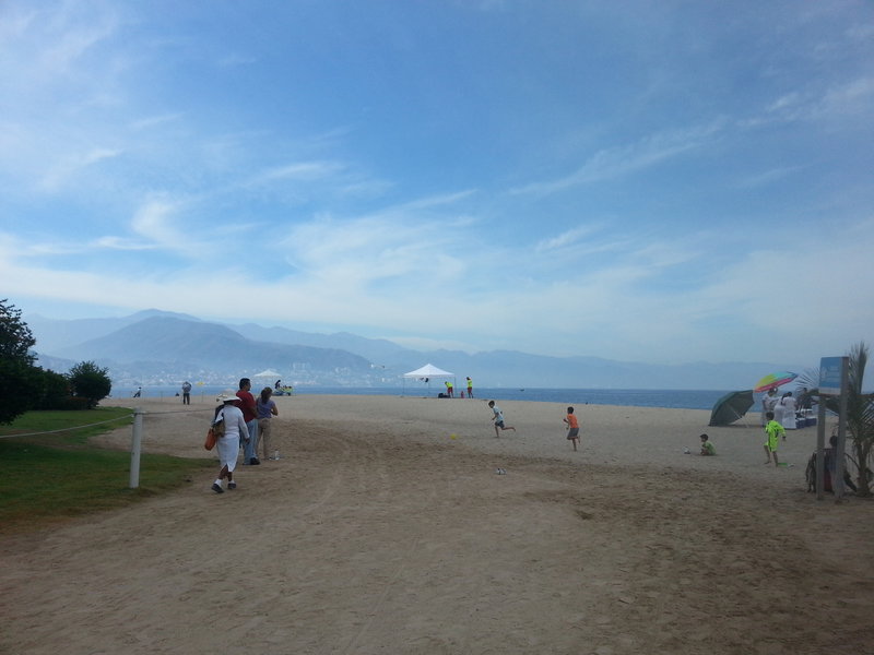 The Pitiall River Trail starts at the edge of the beautiful beach.