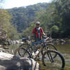 Andrez getting ready to cross the river.