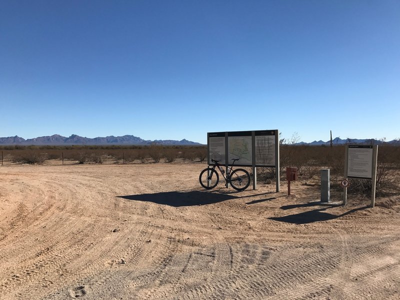 Bates Well Road at the Boundary of Organ Pipe Cactus National Monument