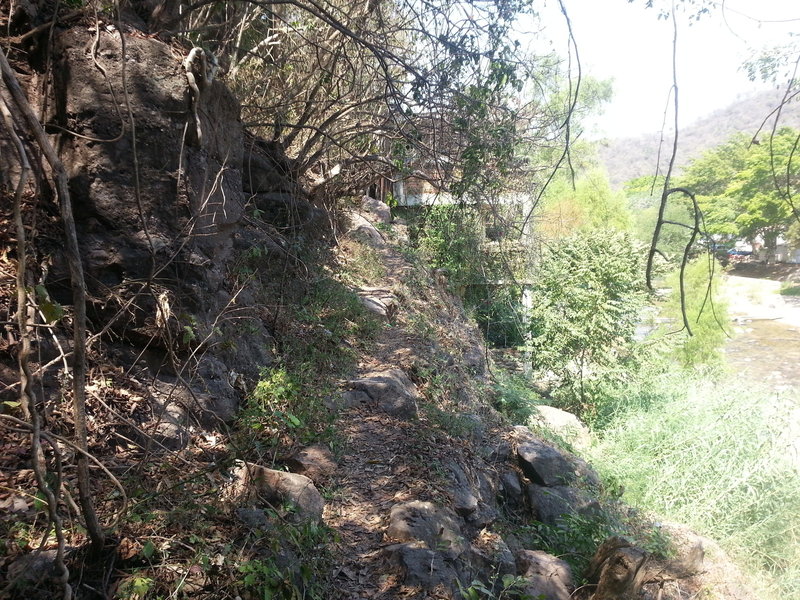 This tight and narrow section requires a lot of focus to clean all the rocks and not end up off the trail.