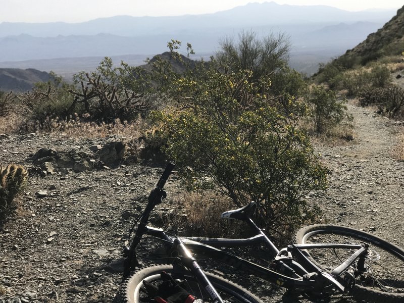 Taking a break on the Bell Pass Trail.