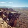 Expansive scenic vistas abound on the Zen Trail. Dinno wanted a closer look from the ledge.