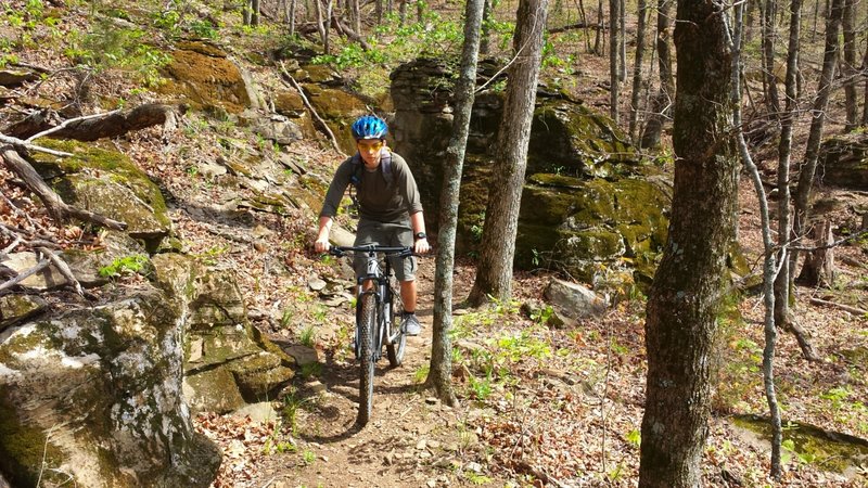 Navigating through rock gardens on Spellbound.