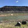 In the canyon, downstream of the dam at Swan Falls.