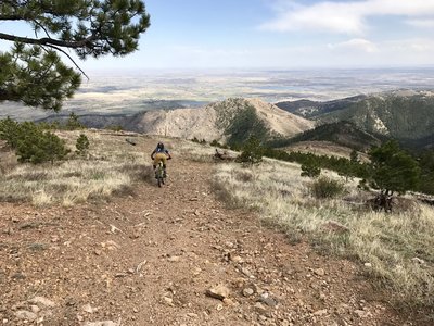 Descending Road #286H with awesome views out into the plains.