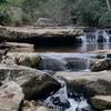 Cascading waterfall on Bark Camp creek.