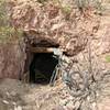 The Entrance to an old mine shaft. Use caution in this area and do not enter the old mining structures.