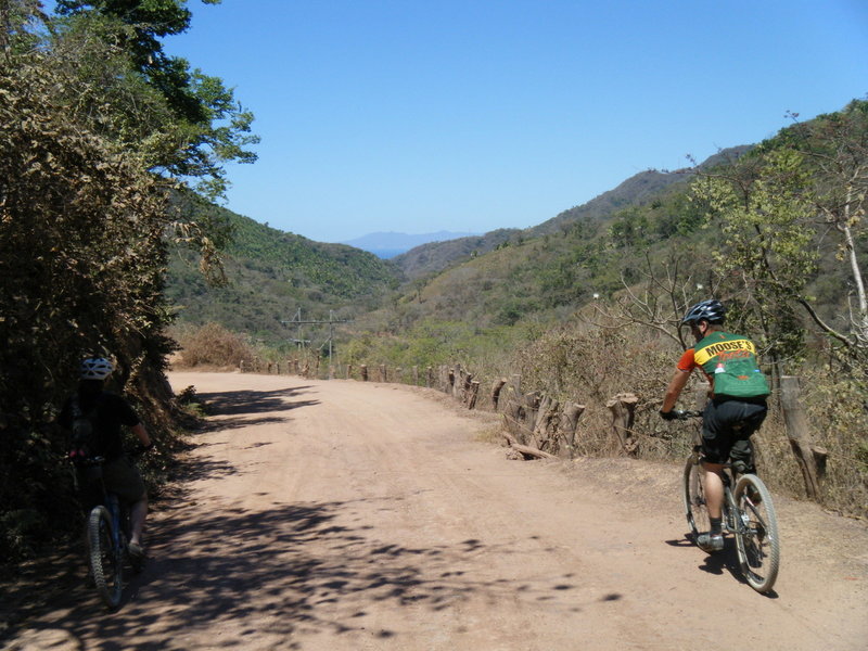 Andrez enjoying the pedal on the PV to Sand Pedro ride.