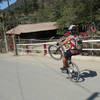 Rogelio wheeling down the road on the return portion of the PV to San Pedro ride.