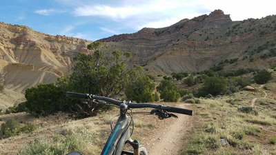 Gotta get up to get down - looking at one of the remaining climbs on the Frontside trail.
