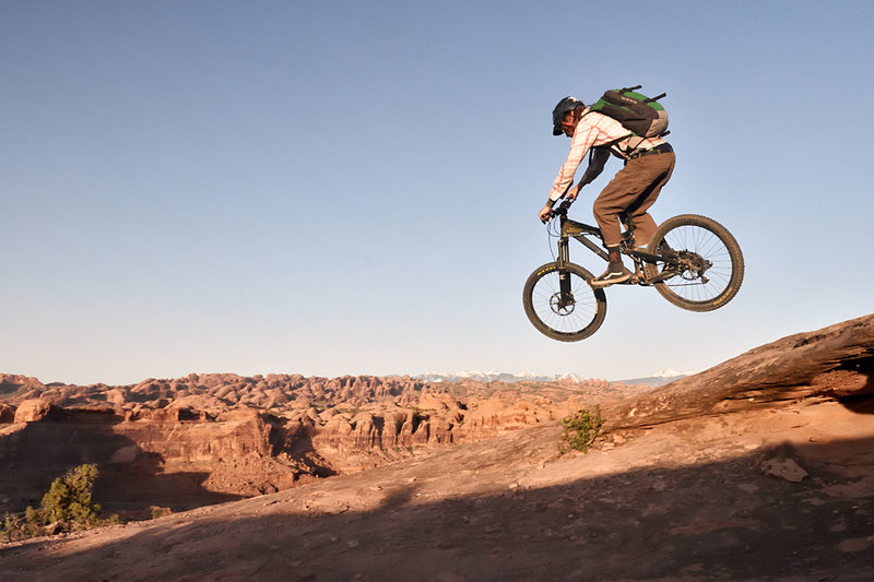 Hucking on the Hymasa Trail.