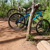 Taking advantage of the bike rack before hitting the downhill options like Barn Burner or Cruze Valley Run.