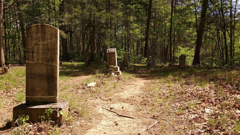 One of three cemeteries nestled in the forest.