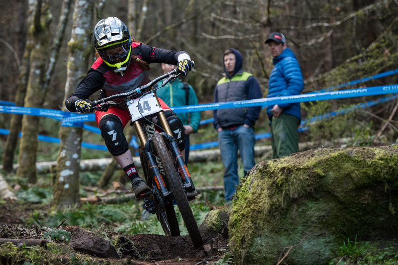 Kaytlin Melvin navigates the chunk during seeding runs at the NW Cup.