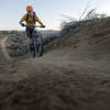 Pedaling up the smooth singletrack at Phil's World on My Ride with Molly.